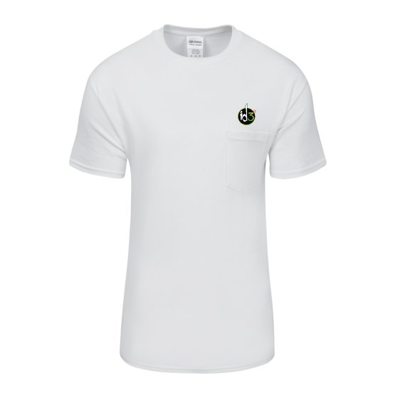 White Gildan ID3 pocket t-shirt - ID3 Group